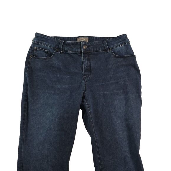 Chico's So Slimming Jeans Straight Leg Women's Size 2 Regular Stretch Blue - Picture 3 of 9